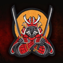 Samurai Japan Warrior in Armor bordado parche en la manga #3